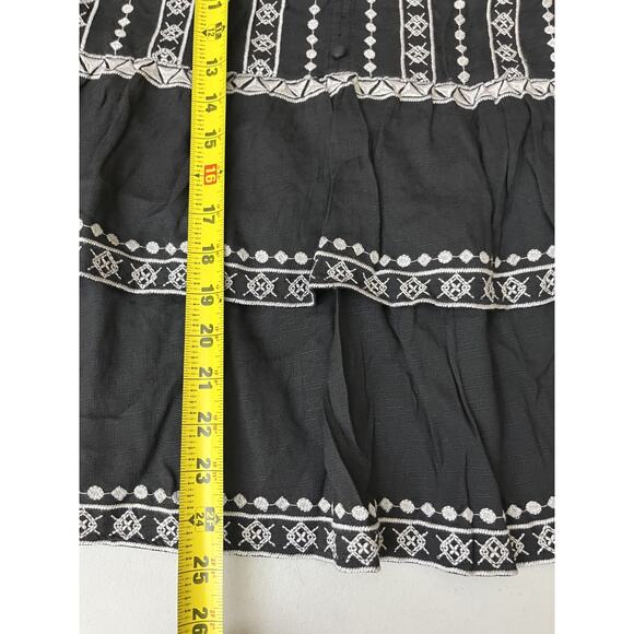 Boho Western Southwestern Tribal Boho Peasant Tunic S Folk Festival Navajo Indie - Picture 10 of 12